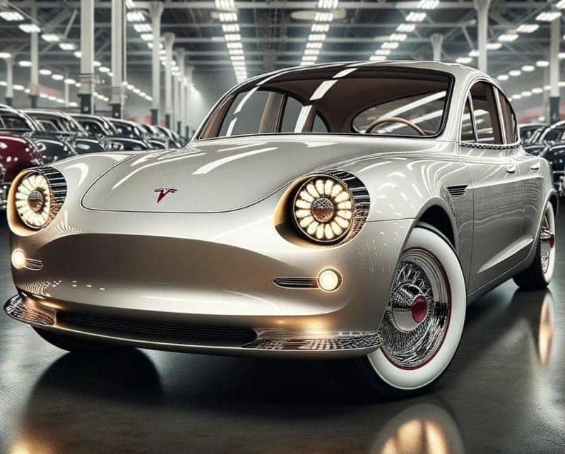 Изкуствен интелект нарисува как щеше да изглежда Tesla през 50-те ...