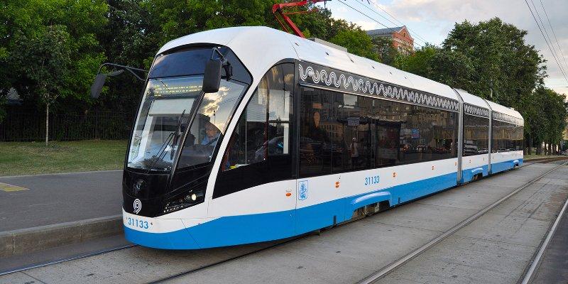 Неавтономен трамвай в Москва, който ще получи новата технология през 2021