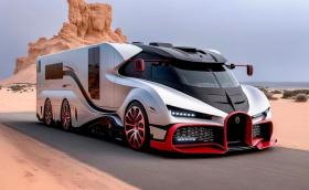 Изкуствен интелект нарисува как може да изглежда камион от Bugatti