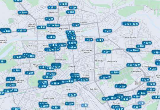 В Пловдив също вече може да следите градския транспорт в реално време