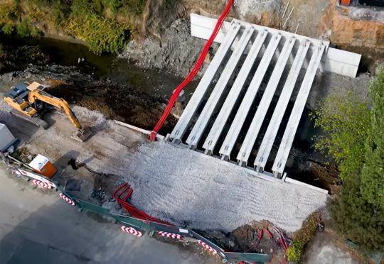 Дрон показва строителството на новия мост между “Овча Купел” и “Красно село” в София