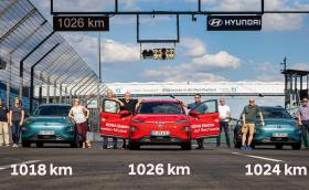 Hyundai доказа, че електрическата Kona може да мине 1000 км. Добре, но с каква скорост?