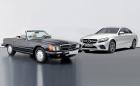 Този 1989 Mercedes-Benz 560 SL или чисто нов Merc-AMG C 43?