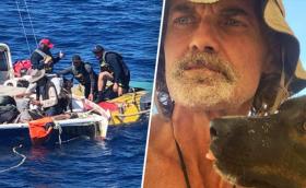 Спасиха моряк и куче, оцелели два месеца в Тихия океан
