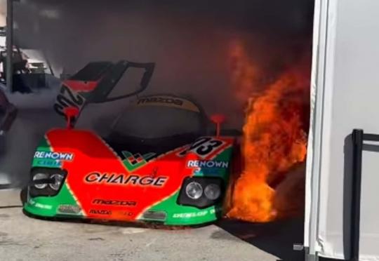 Рядка Mazda 767B изгоря на Laguna Seca, но ще бъде възстановена