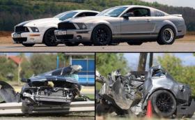 Излезе видео с катастрофиралия Mustang GT500 Shelby в София