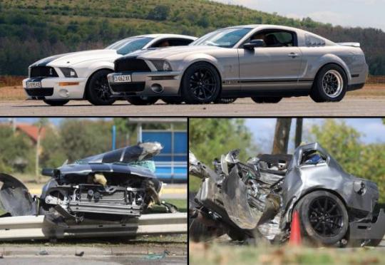 Излезе видео с катастрофиралия Mustang GT500 Shelby в София