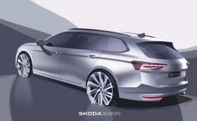 Новата Skoda Superb - първи скици от дизайна, които са повече от обещаващи