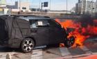 Тестови автомобил Hyundai Santa Fe изгоря по време на изпитания