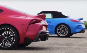 Драг състезанието, което всички чакахме: Toyota Supra срещу BMW Z4 (видео)