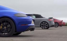 Новата Supra застана на старта срещу Porsche Cayman GTS, Audi TT RS и Alpine A110