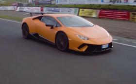 Крис Харис опъва Lambo Huracan Performante. Видео