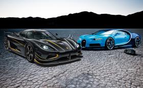 Koenigsegg Agera RS срещу Bugatti Chiron: всички факти. Коя кола предпочитате?