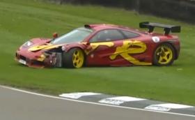 Барабанистът на „Пинк Флойд“ Ник Мейсън потроши своя McLaren F1 GTR. Колата струва 3,5 млн. евро, Ник е добре. Видео