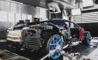Bugatti тества 8-литровия четири-турбо W16 мотор на Chiron на брутален стенд. Видео