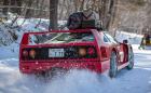 Ferrari F40 с вериги за сняг. На сняг... Откачено видео и задкулисна галерия