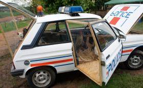Французин направи курник в полицейска кола. Буквално.