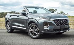 Това е Hyundai SantaFe Convertible, 7-местен кабриолет, който... няма покрив. Видео