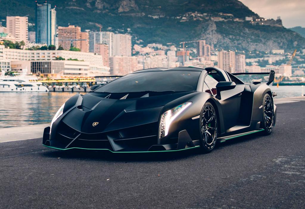 Lamborghini veneno roadster черный