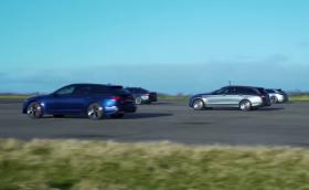 Дочакахме! Новото Audi RS6 срещу BMW M5 Competition и компания на драг