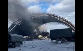 Появи се видео с горящия Ан-225 Мрия