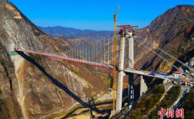Китай довършва 780-метров висящ мост