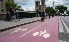 Розови велоалеи свързват всички стадиони и зали за Олимпиадата в Париж