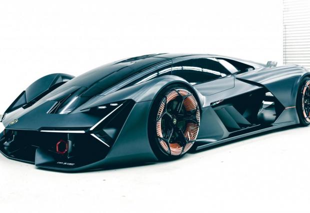 1. Terzo Millenio: Любимият ни прототип на Lamborghini. Електромобил, който се задвижва с все още не съвсем уточнени технологии. Няма батерии, а разчита на свръхлеки суперкондензатори и смята да заличи всички земни рекорди за скорост и ускорение...