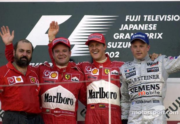 6: Броят на състезанията до края на сезон 2002, след като Шумахер си беше осигурил титлата
