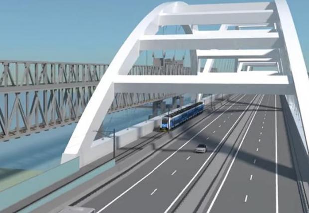 Новият мост също ще разполага с ЖП трасе, но и с по две ленти в посока, за разлика от стария, който е с две ленти общо