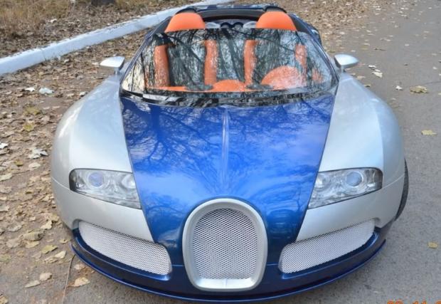 Bugatti Veyron правено в Казахстан. Моторът е 500-кубиков, а колата е за деца. Мега играчката! Видео